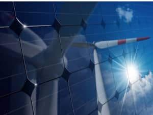 Solar Panel With Reflection Of Wind Turbines Picture Id - Clean Power Marketing Group